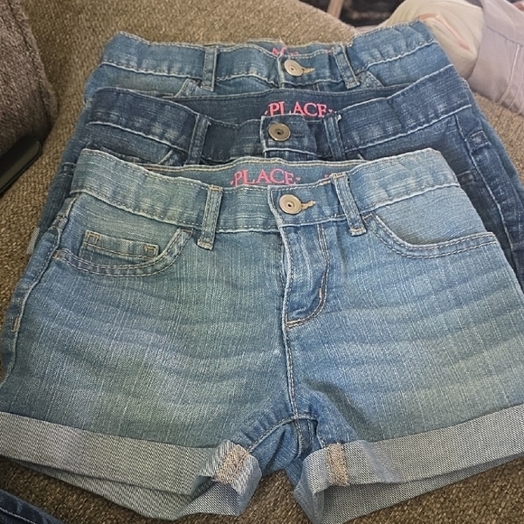 The Children's Place Blue Denim Shorts Trio - Picture 1 of 7